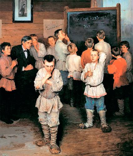Николай Богданов-Бельский «Устный счёт. В народной школе С. А. Рачинского», 1895 год 86-02.jpg