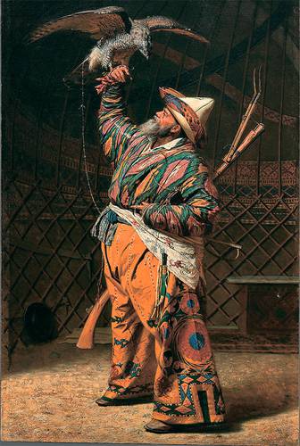 Богатый киргизский охотник с соколом. 1871. Холст, масло. ГТГ 68-03.jpg
