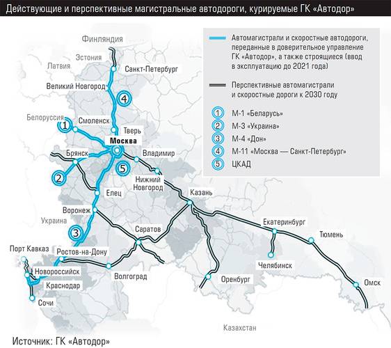 Действующие и перспективные магистральные автодороги, курируемые ГК «Автодор» 13-02.jpg 