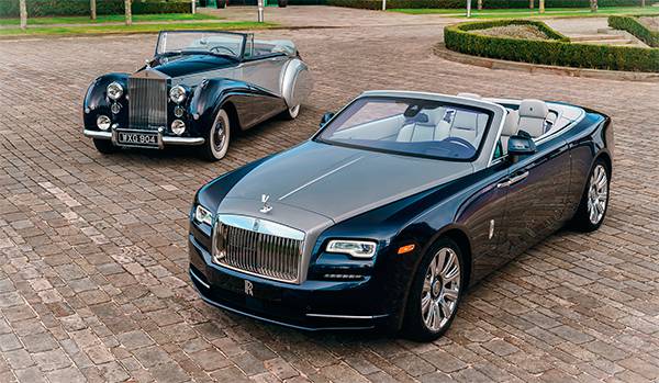 Последнее десятилетие Rolls-Royce активно переориентирует свой модельный ряд в том числе на молодых покупателей: в 2015 году, в частности, начат выпуск кабриолета Dawn (на фото справа), который позиционируется как наследник легендарной модели Silver Dawn 1952 года (на фото слева) 28-02.jpg ПРЕДОСТАВЛЕНО КОМПАНИЕЙ ROLLS-ROYCE MOTOR СARS